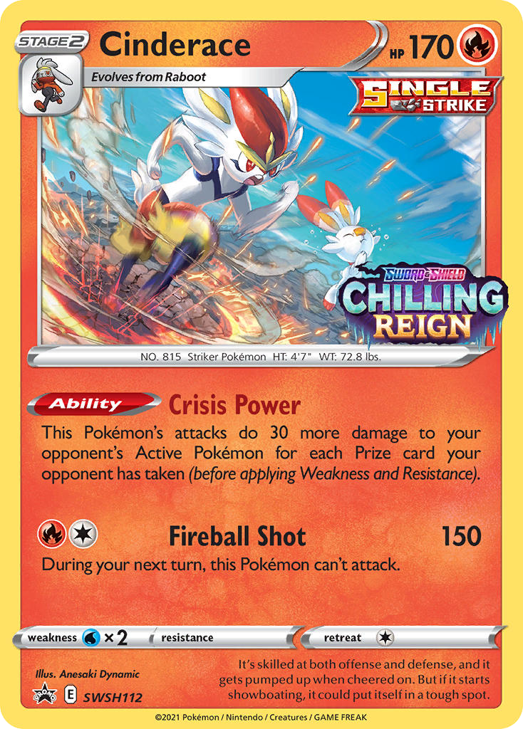 Sword & Shield Promo's Holo Cinderace #112
